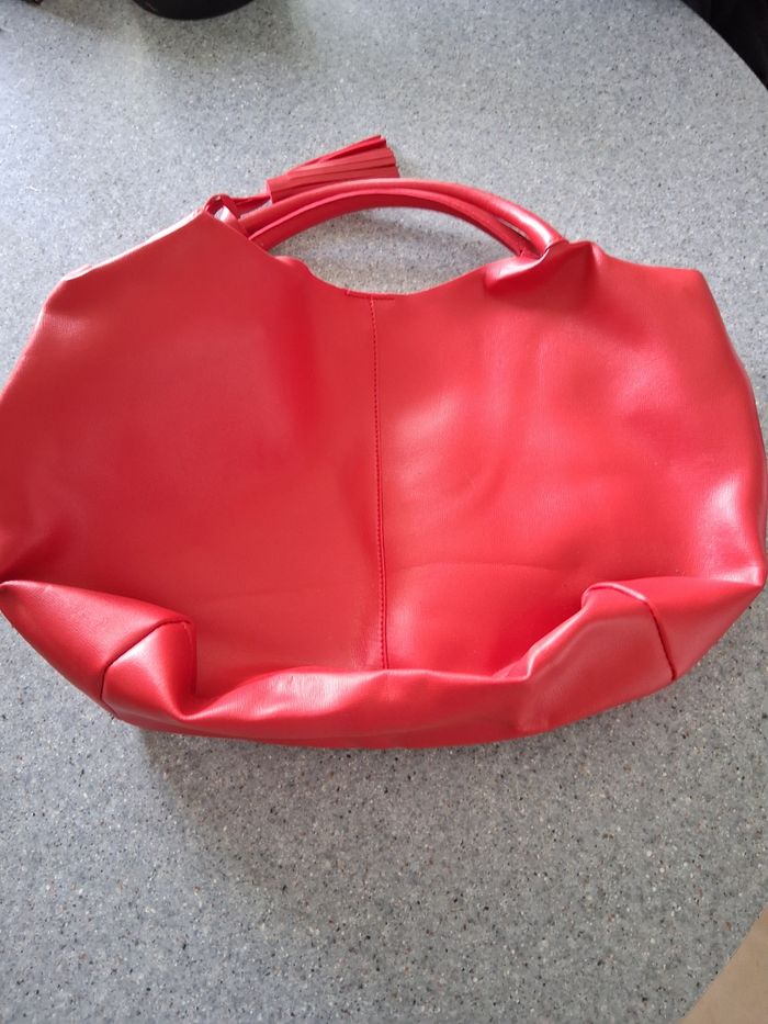 Sac à  main fourre tout rouge - photo numéro 2