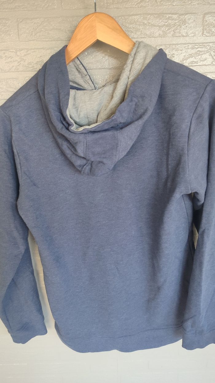 Sweat zippé à capuche t 16 ans bleu gris - photo numéro 2