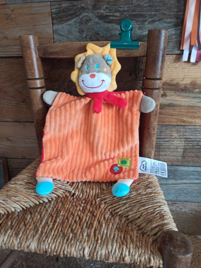 Doudou lion mots d'enfants tbe - photo numéro 2