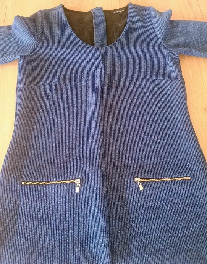 Robe bleu chiné MS Mode – T40 – Poches zippées - photo numéro 3