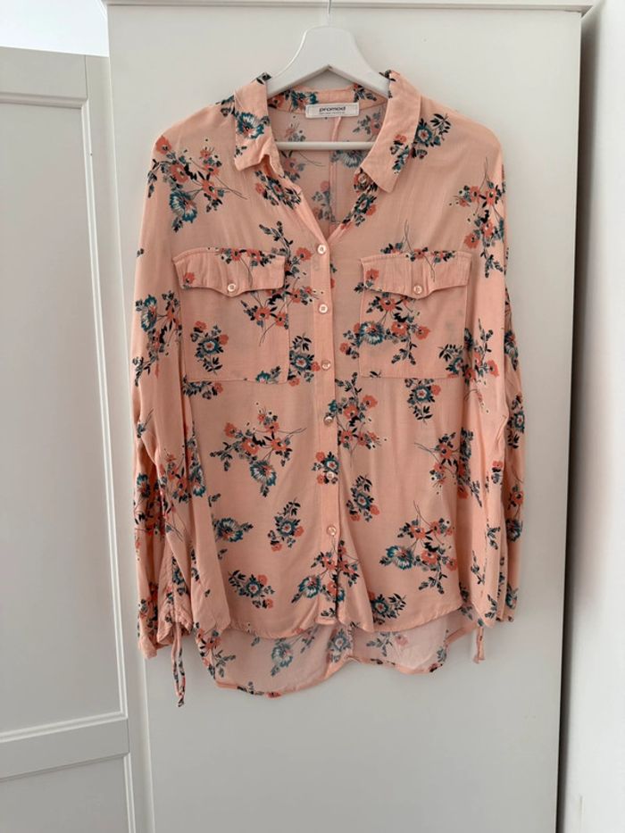 Belle chemise fluide fleurie neuve ample en viscose Promod 🌸 L 40 - photo numéro 8