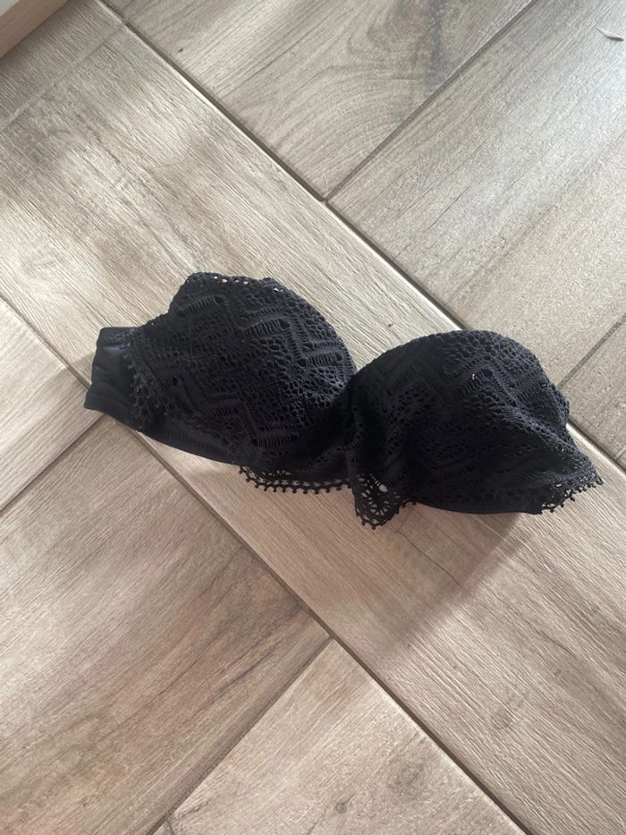 Haut de maillot de bain bandeau noir undiz
