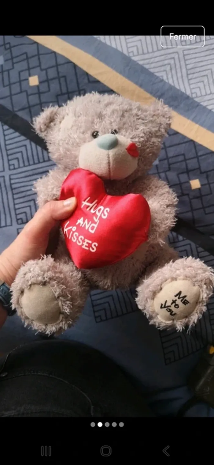 Peluche nounours 23cm me to you - photo numéro 2