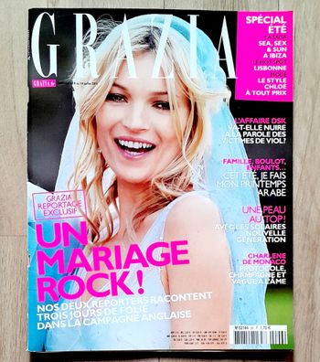 Magazine Grazia juillet 2011 spécial Kate Moss
