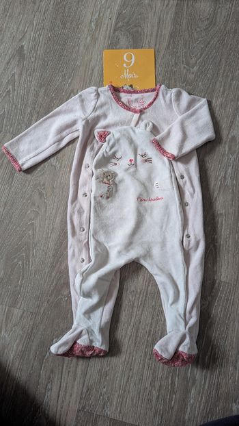 Pyjama velour 9 mois