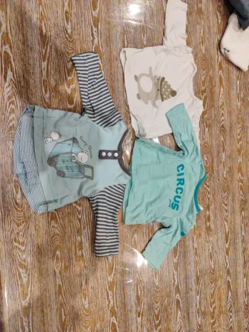 🍁 lots de 3 tee-shirt manches longues bébé 1 mois 🍁