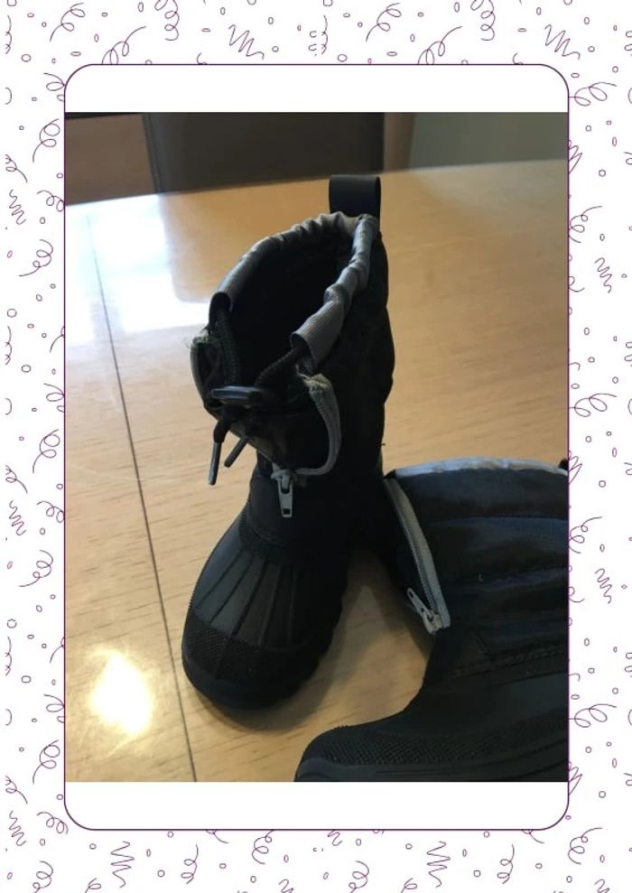 Bottes de neige noires taille 27 - photo numéro 2