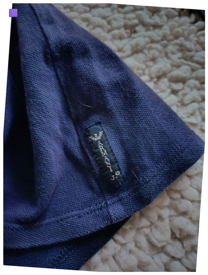 Haut manches longues bleu marine col chemise rayé vintage old school - photo numéro 4