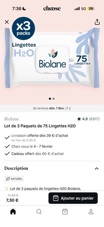 Biolane Lingettes, eau, crème, liniment, crème de change, couches, shampooing