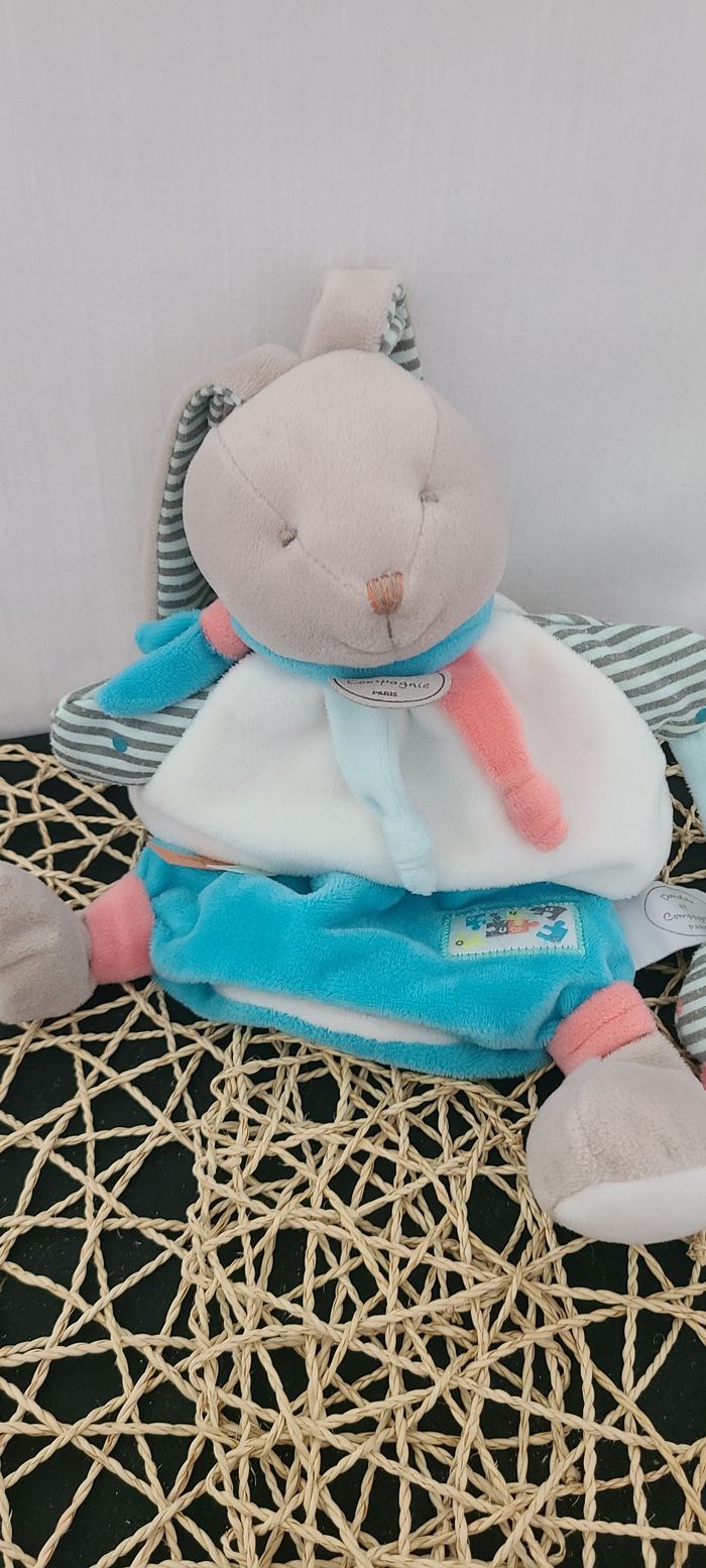 Doudou marionnette lapin DOUDOU ET COMPAGNIE Happy - photo numéro 4
