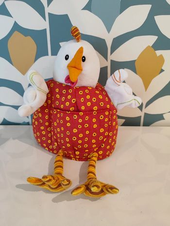 Peluche marionnette poule Ophélie lilliputiens