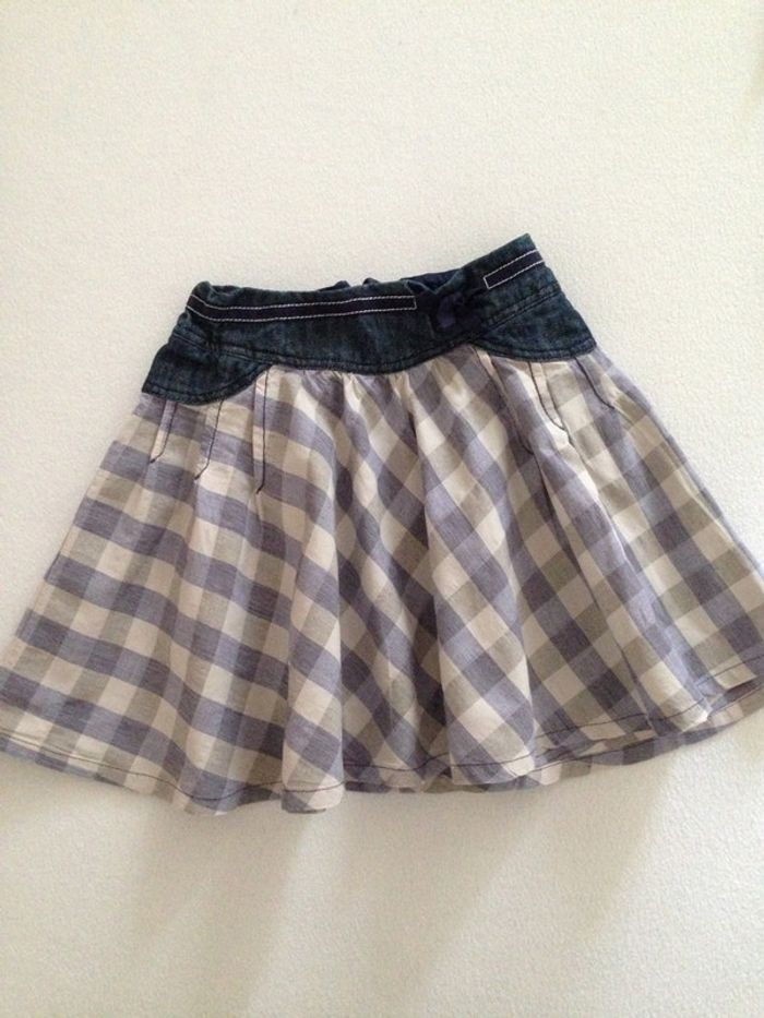 Jupe à plis bleu jean's