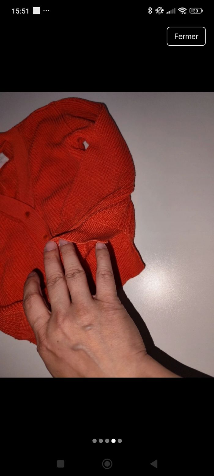 Gilet orange fille 3 ans - photo numéro 4