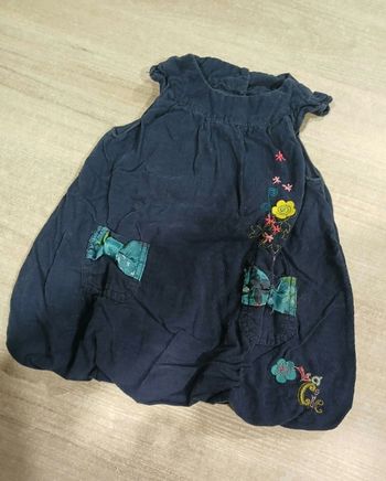 Robe boule sans manches en velours