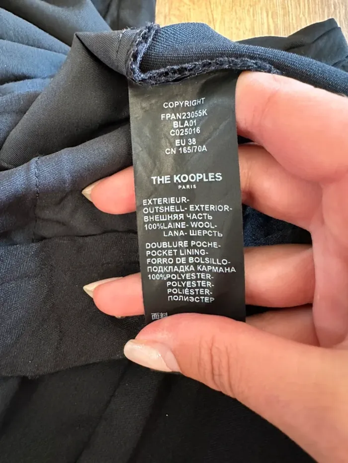 Pantalon The Kooples noir ajusté taille 38 - photo numéro 7
