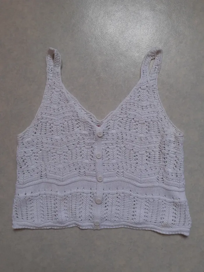 Maillot blanc à brides