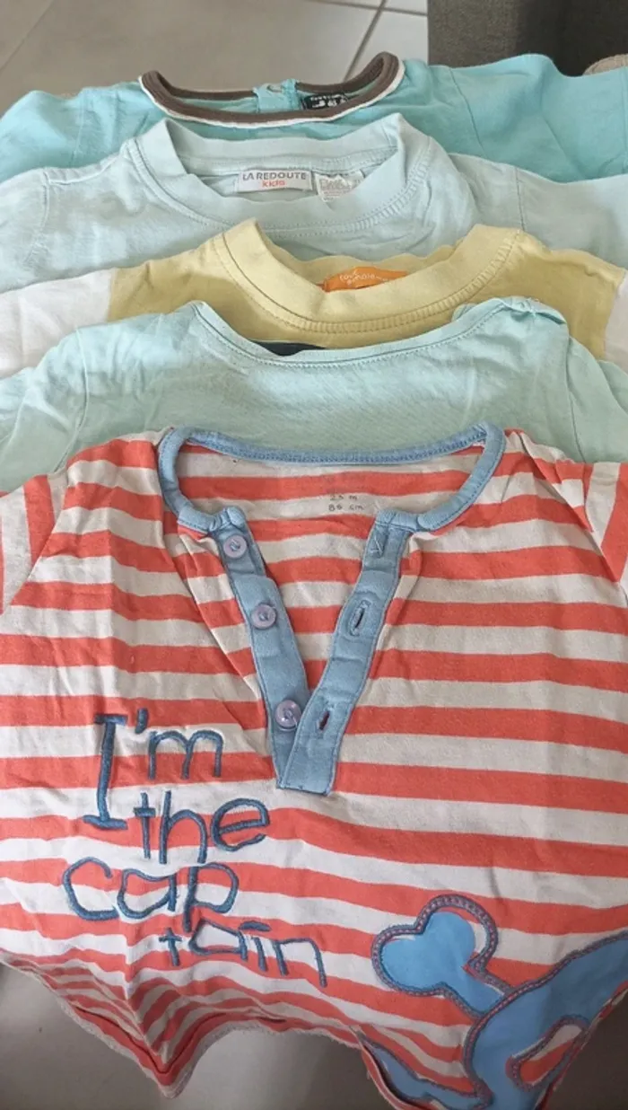 T-shirts manches courtes 24 mois