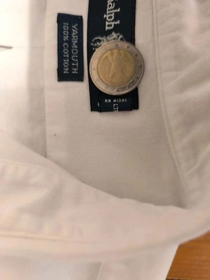 Chemise Manches longues - Ralph Lauren - Yarmouth - Logo brodé premium - Blanc - Taille M - photo numéro 10
