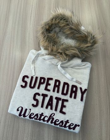 Sweat Superdry Sartorial à capuche – Couleur beige – Taille XS