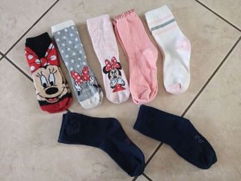 Lot de 7 paires de chaussettes 24/26 tape à l'œil minnie