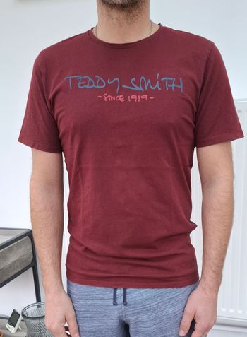 t-shirt TEDDY SMITH bordeaux