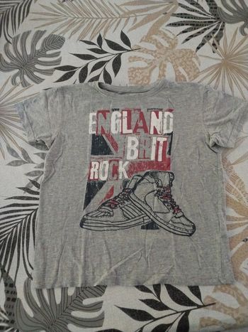 Tee shirt gris England In extenso 8 ans