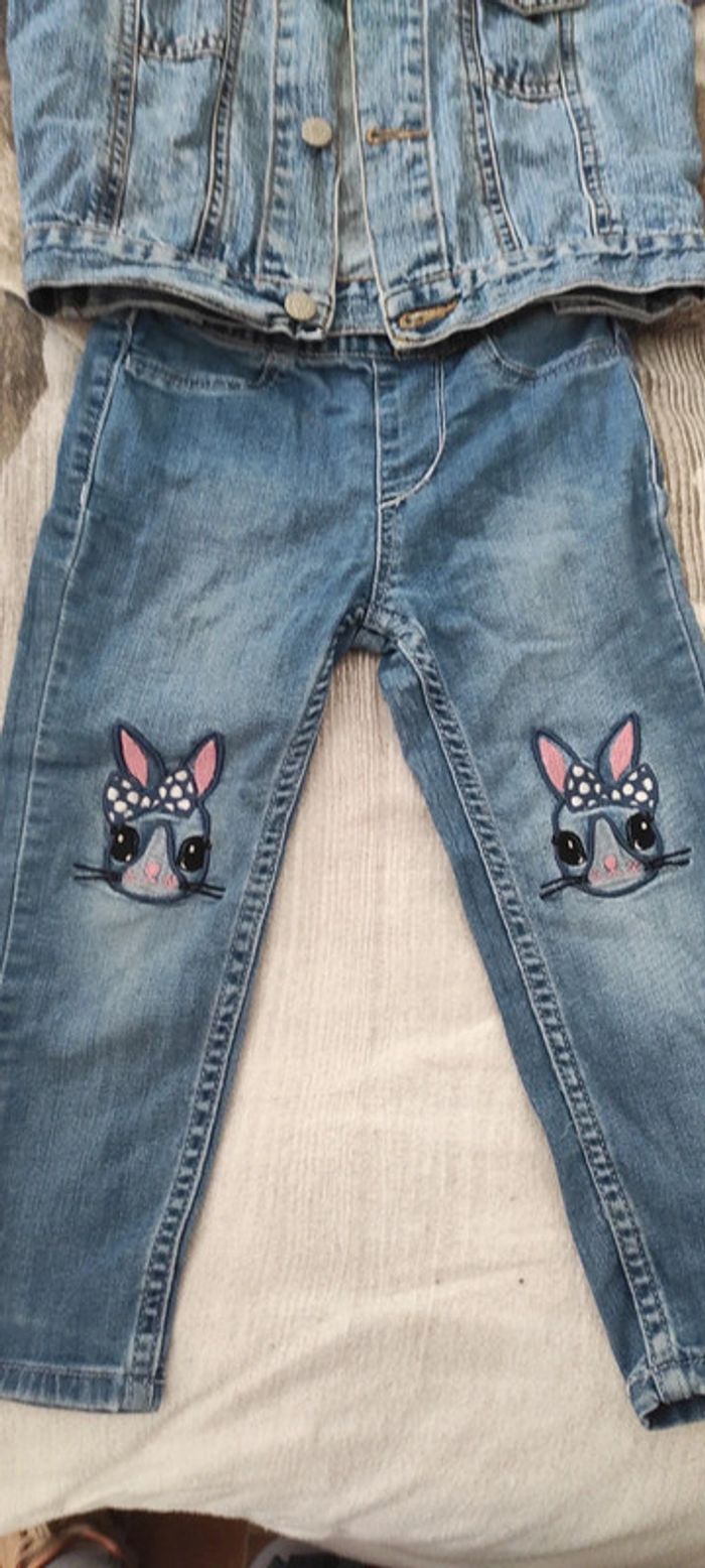 Ensemble en denim - 24 mois fille - photo numéro 2