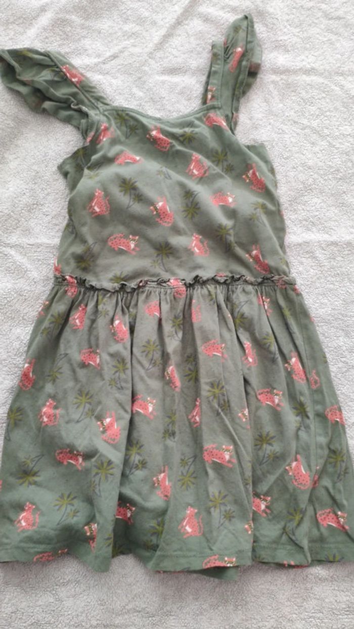 Robe vert léopard Kiabi 8 ans - photo numéro 3