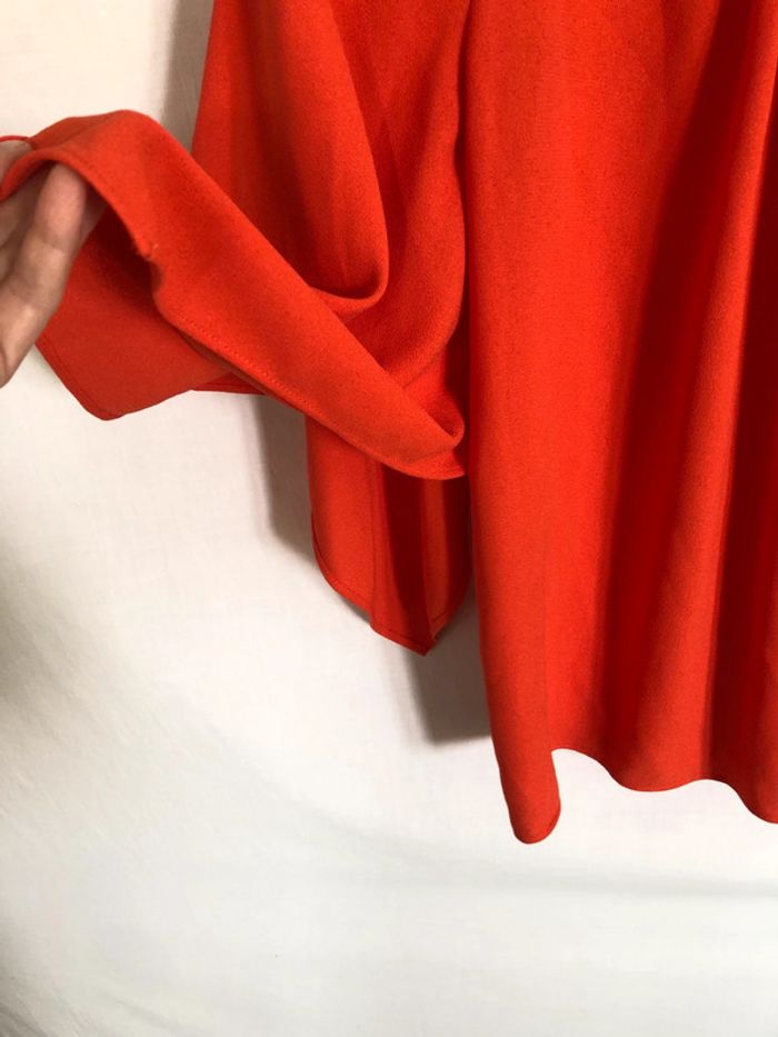 Blouse corail Zara manches trois quarts ample taille XS / 34 36 comme neuve - photo numéro 13