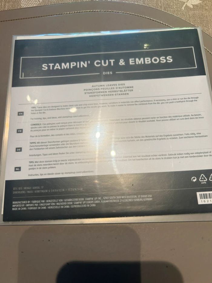 Lot neuf Feuilles d’automne Stampin’up! - photo numéro 3