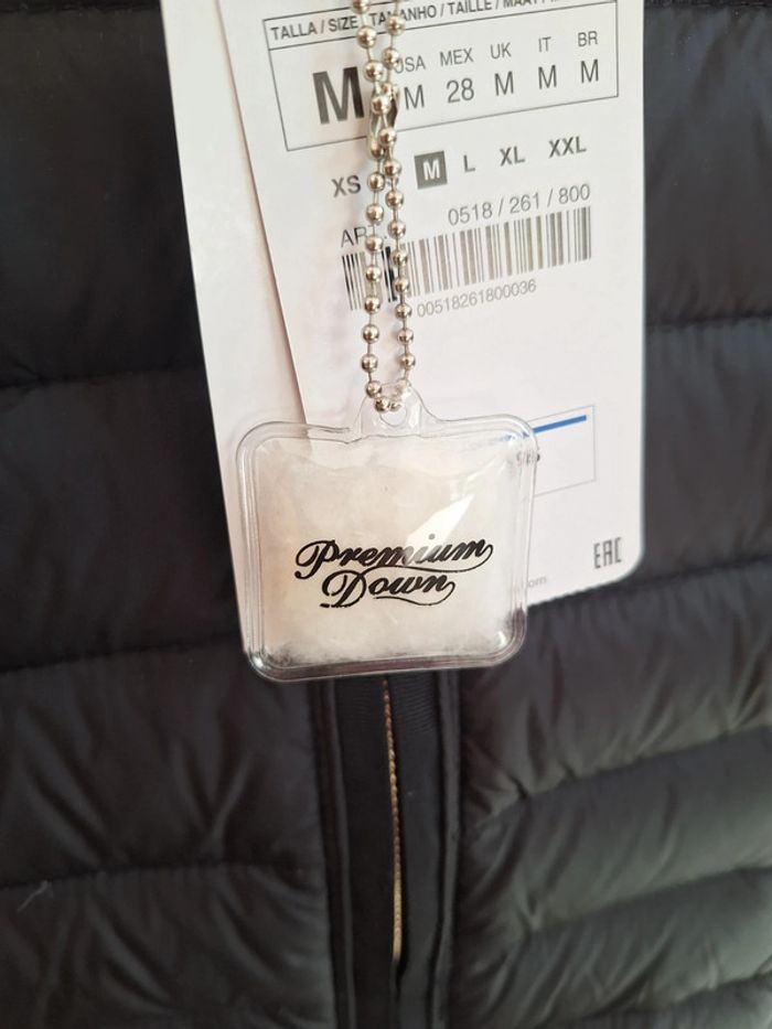Veste noire doudoune en plumes Zara - photo numéro 8
