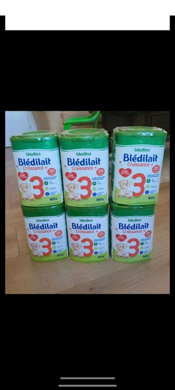 6 boîtes de lait Bledilait croissance 3