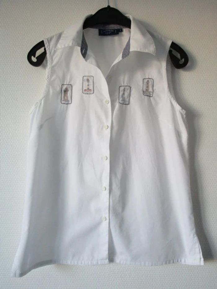 Chemise sans manches vintage phares 36 TBE - photo numéro 7