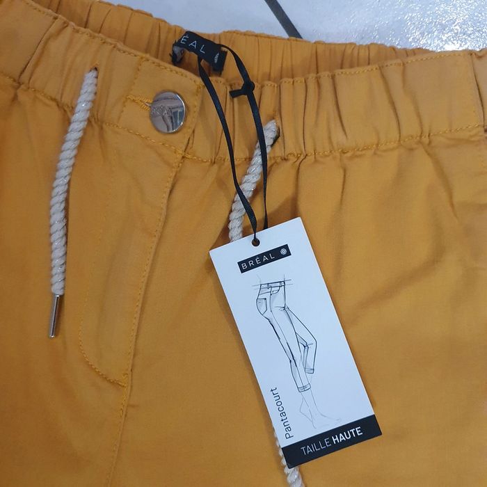 Pantacourt femme Couleur moutarde taille 38 Breal - photo numéro 2