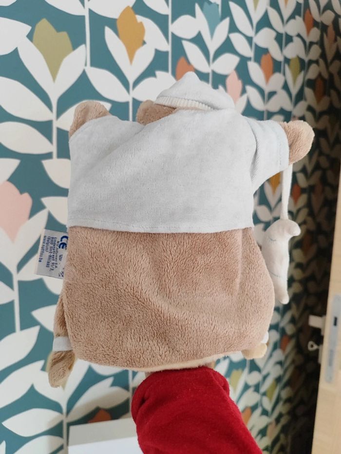 Doudou plat marionnette ourson ours nounours nattou - photo numéro 2