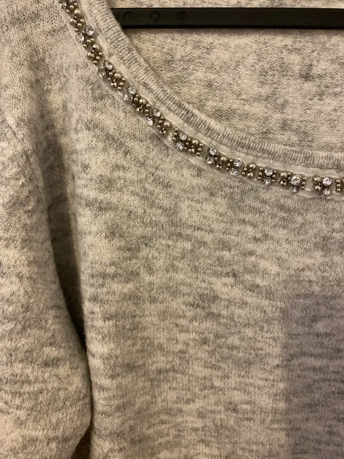 Pull gris chiné - photo numéro 2