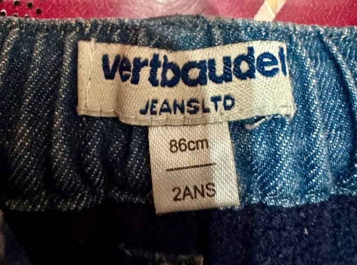 Pantalon Jeans chaud doublé fille 2 ans Vertbaudet - photo numéro 3