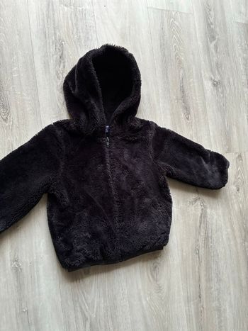 Manteau polaire noir fille , Taille 4 ans , Kiabi 