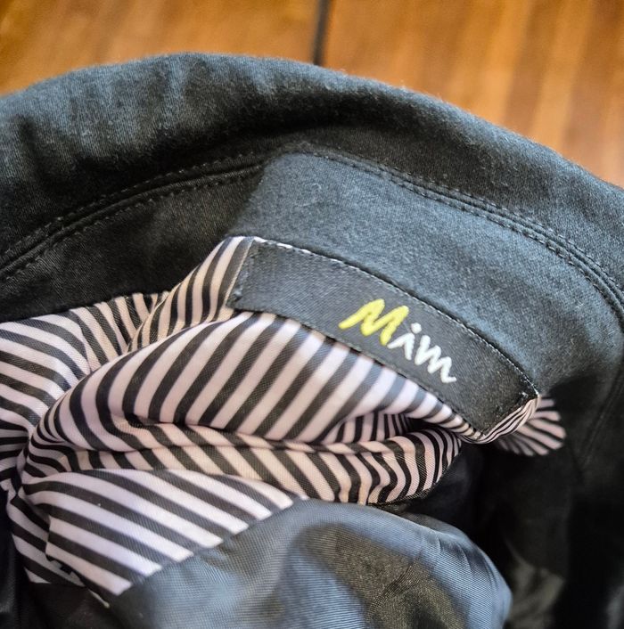 Veste blazer femme Mim noir avec revers rayure bleu taille 38/M - photo numéro 6