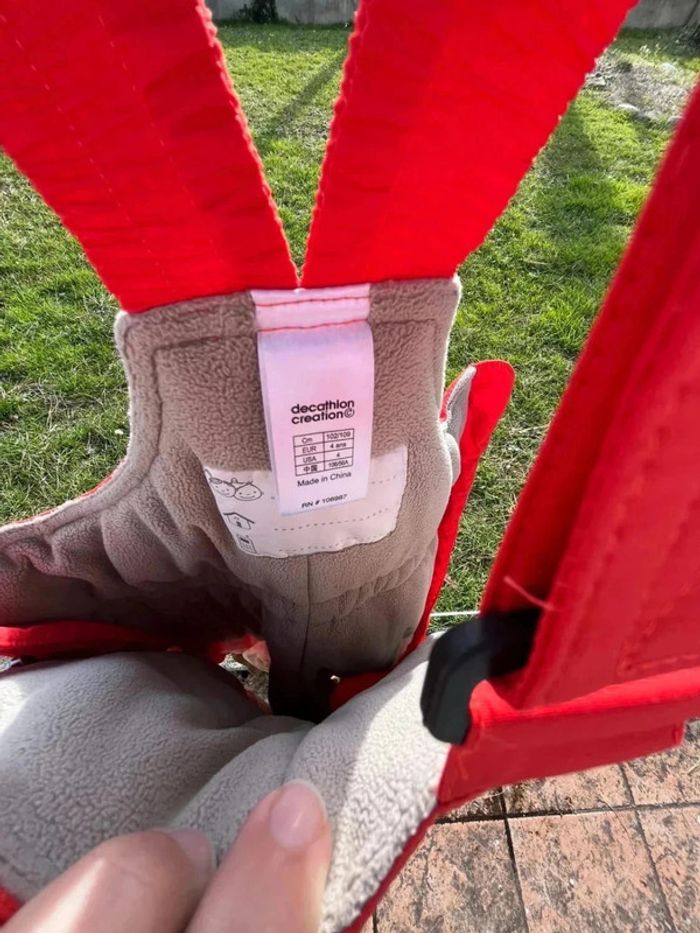 Pantalon de ski avec bretelles orange 4 ans décathlon - photo numéro 3