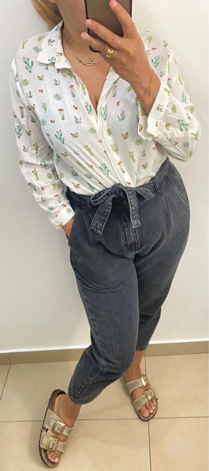 🌿Chemise légère imprimée 🌵 Taille M - photo numéro 3