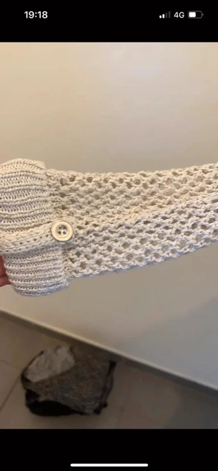 Pull ajouré blanc - photo numéro 3