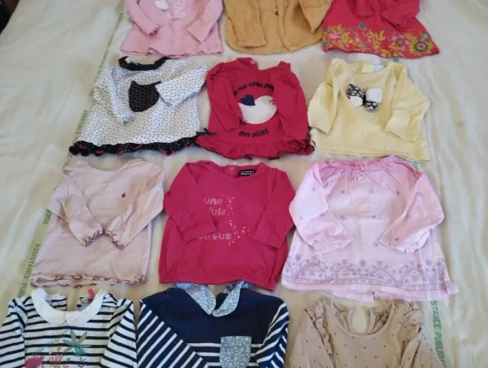 Lot hauts manches longues taille 6 mois fille - photo numéro 3
