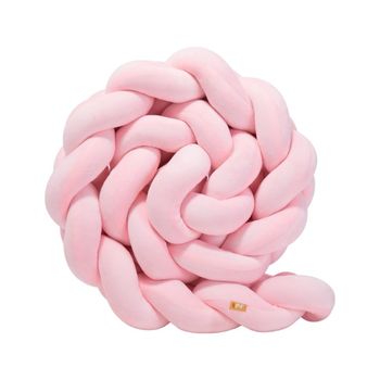 Tour de lit tressé rose