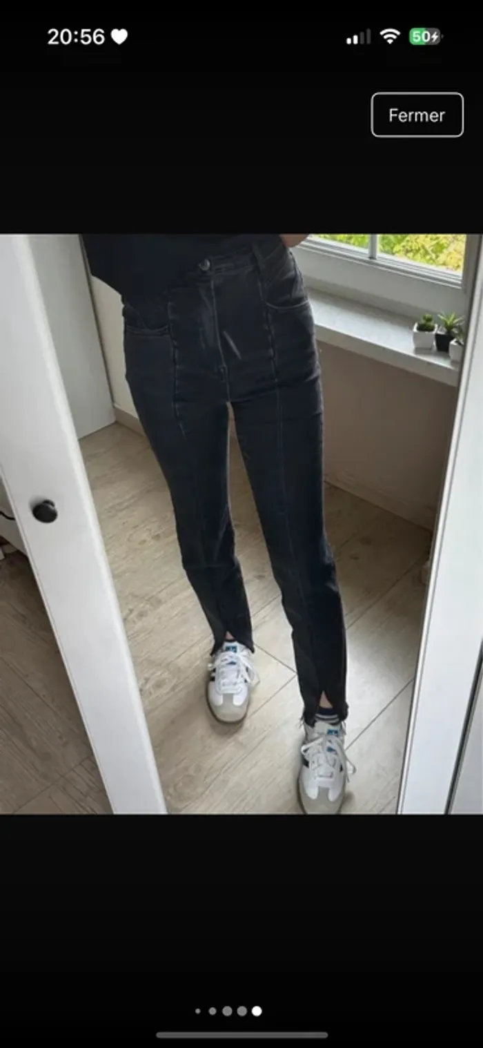 Jeans mom slim stretch noir stradivarius - photo numéro 10