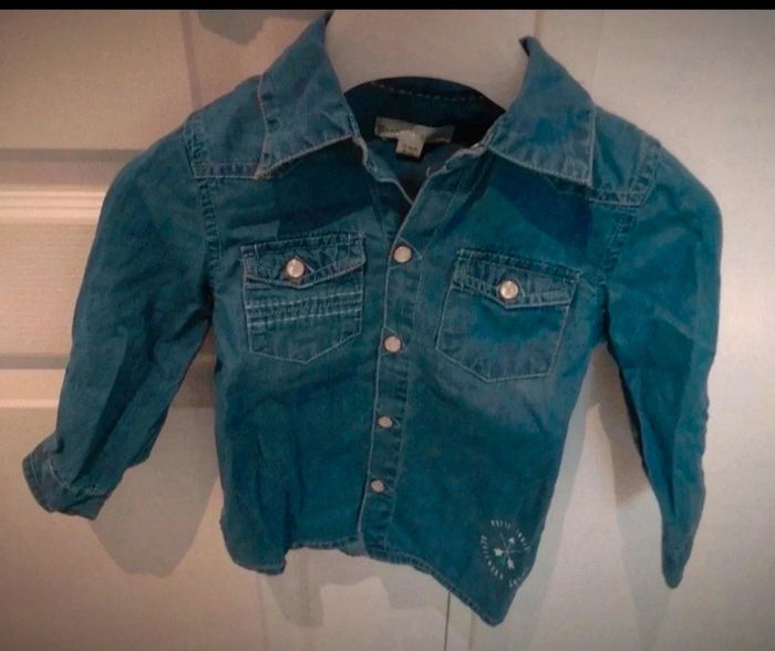 Chemise en jeans garçon mes petits cailloux 18 Mois neuve