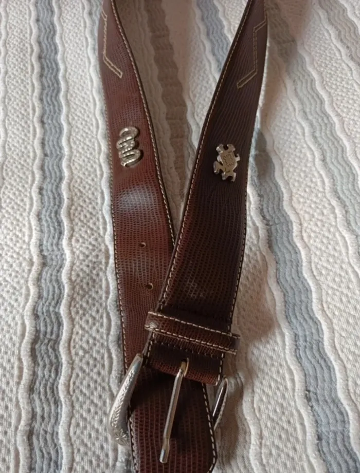 Ceinture 70 cm croûte de cuir de vachette SO&CO - photo numéro 9