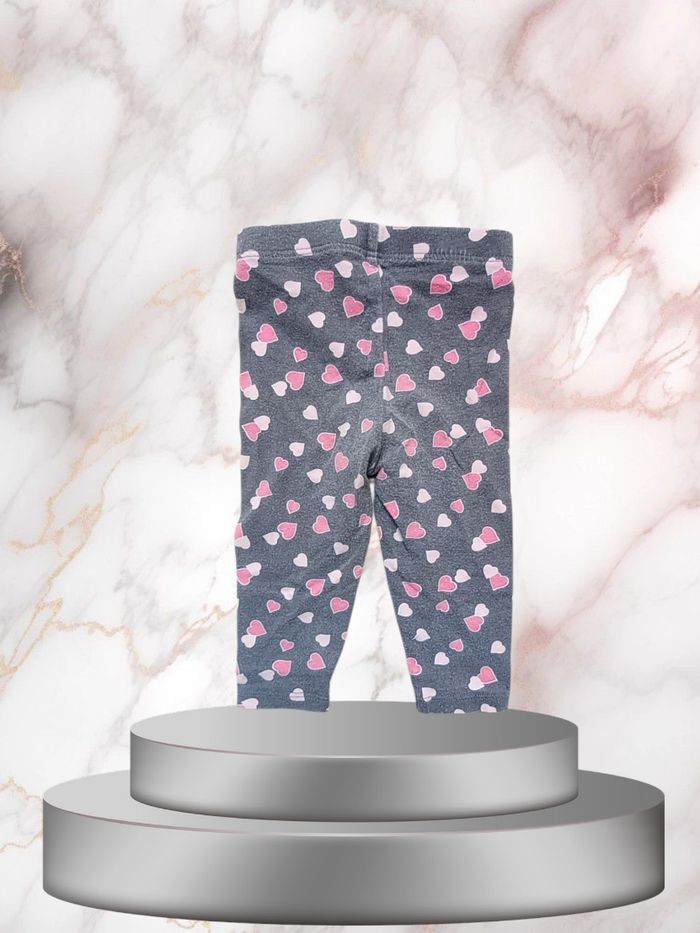 Legging "Coeurs Volants" Gris & Rose  taille 12 mois Pour Répandre l'Amour Partout - photo numéro 2