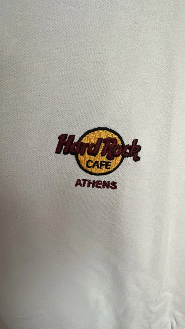 Polo Blanc Hard Rock Café Athens Vintage - photo numéro 3
