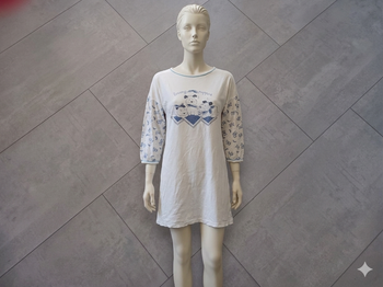 chemise de nuit ou T shirt long blanc imprimé Taille unique Loving puppies Occasion bon état